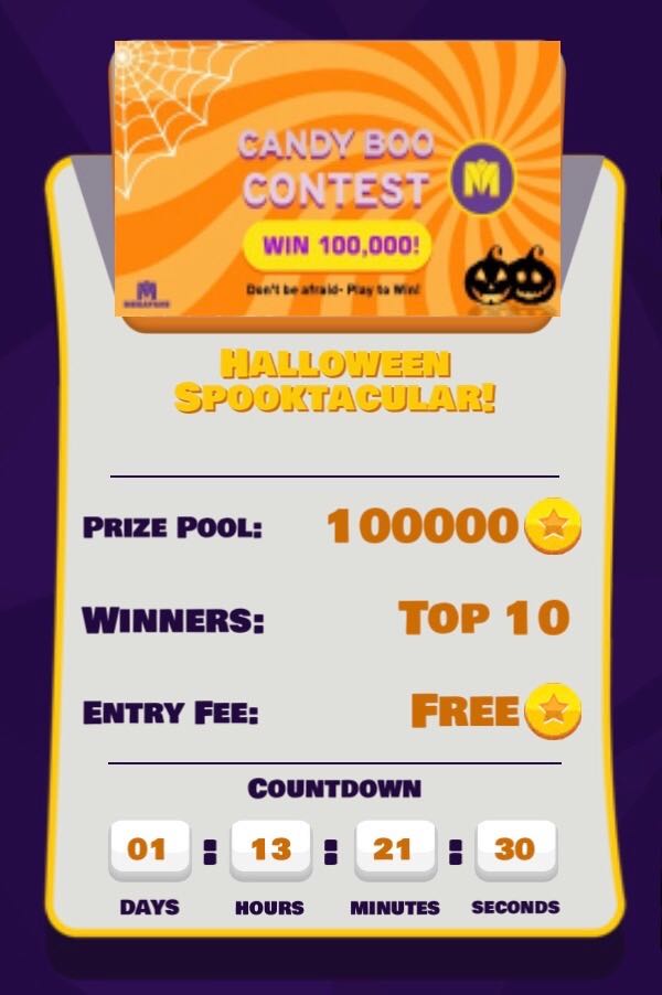 CandyBoo_Game's tweet image. Just over 36 hours left to run in the 'Halloween Spooktacular' tournament on Candy Boo. It's not too late to enter and claim a share of the prize pool. Install and play for free with the following link onelink.to/8q6jsr #eSports #MobileEsports #MegaFans