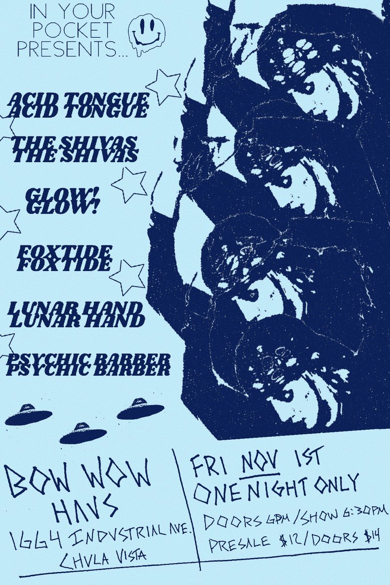 SAN DIEGO TONIGHT @ BOW WOW HAUS 🔥🔥🔥 Doors open at 6pm!