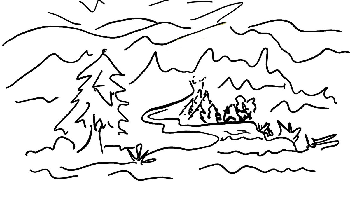 my mom drew something on my tablet and i colored it 