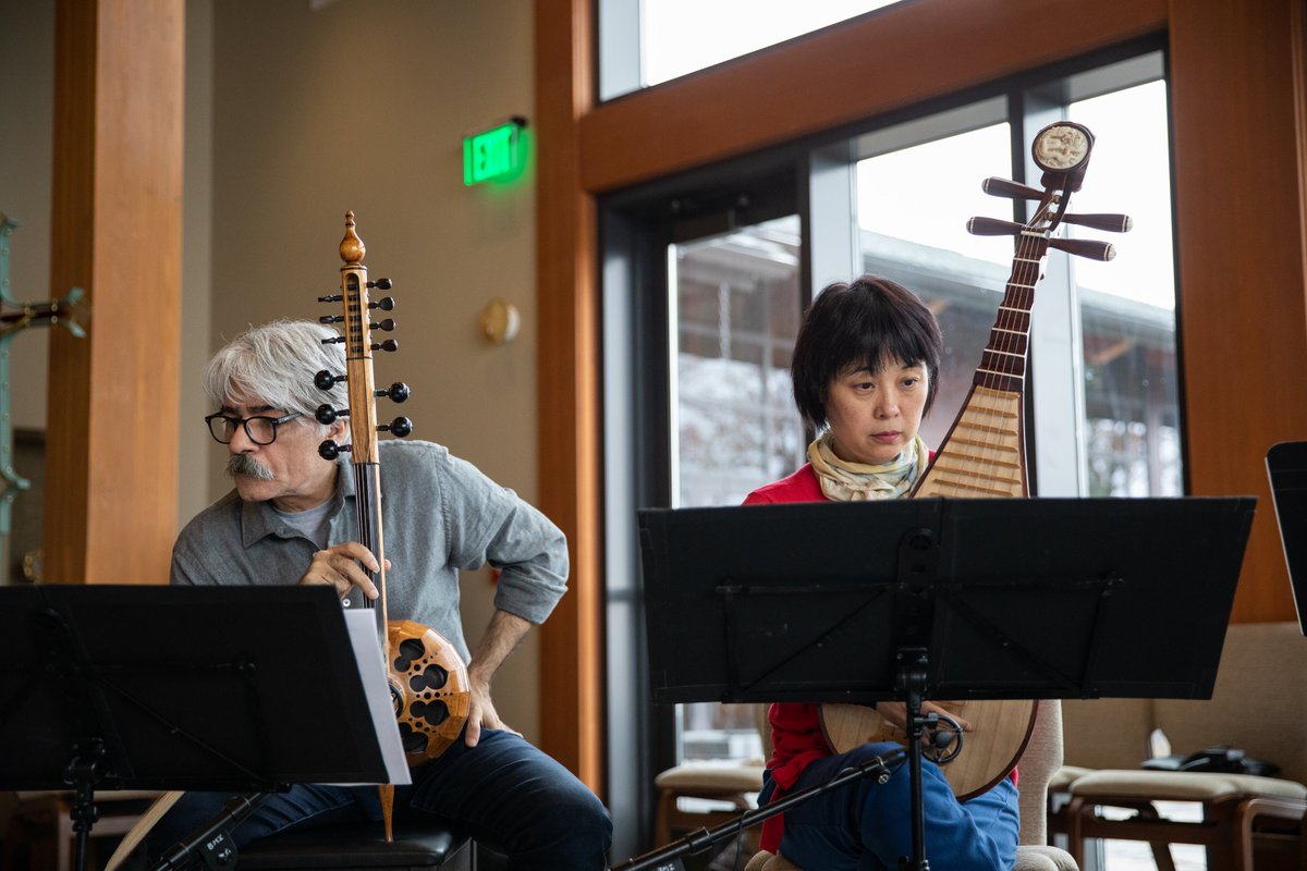 silkroadproject's tweet photo. We are so grateful to @holy_cross and @ATBatHC for giving us the space and freedom to develop Osvaldo Goljiov's #FallingOutofTime, which premiered last night at the college, on campus. https://t.co/t4NMu29pal