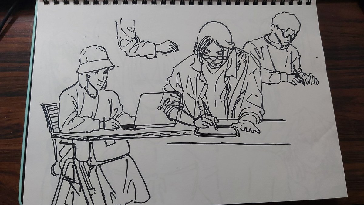 下書きなしで描けるようになりたい。あるいは、下書きの段階で、もっと早く、完成度高い絵を描きたい。学校の先輩にマーカーで作画する人がいる。マーカーで描くのは超難しい。模写すら大変だけど、きっとなれたら画力が上がると思う。まだ道が長いだけど😅