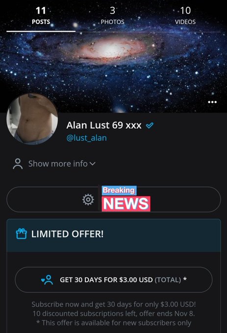 Get 30 days of my #onlyfans for only 3$.
Limited offer. Available for the first 10 takers ??♂?
https://t