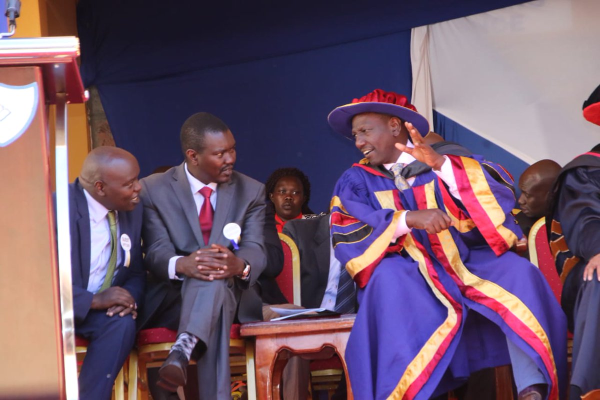 UGC_TheChampion's tweet photo. @WilliamsRuto and @GvnMandago preside over the 9th Graduation Ceremony at Rift Valley Training Institute (RVTTI)
@RVTTI @UGC_TheChampion #9thGraduationCeremony #TVETS https://t.co/Hl6L7xfjmy