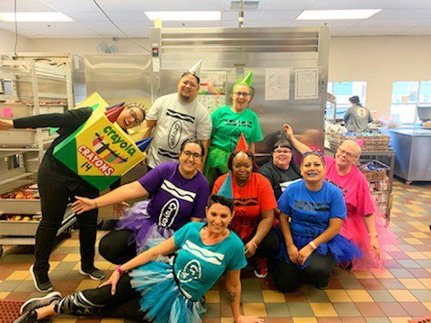 FUSDFoodService's tweet photo. Summit High School Café celebrates Halloween! https://t.co/8Q8UjH9K8j