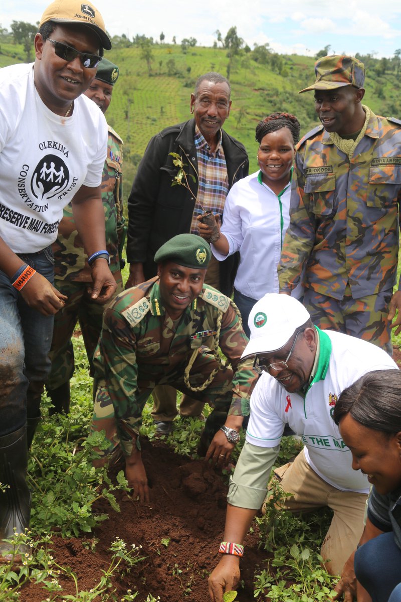KeForestService's tweet photo. The @CCF_Kenya Mr. Julius Kamau noted the KFS mandate includes forest protection and restoration and called on forest adjacent communities to join hands in forest conservation. Over 10 million trees planted during this short rains season in Massai Mau Forest.  #SaveMauNow https://t.co/DdtyODn9nE