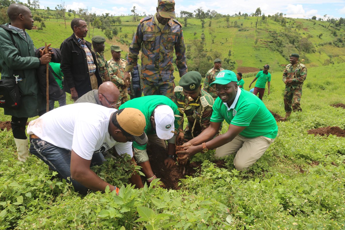KeForestService's tweet photo. The @CCF_Kenya Mr. Julius Kamau noted the KFS mandate includes forest protection and restoration and called on forest adjacent communities to join hands in forest conservation. Over 10 million trees planted during this short rains season in Massai Mau Forest.  #SaveMauNow https://t.co/DdtyODn9nE