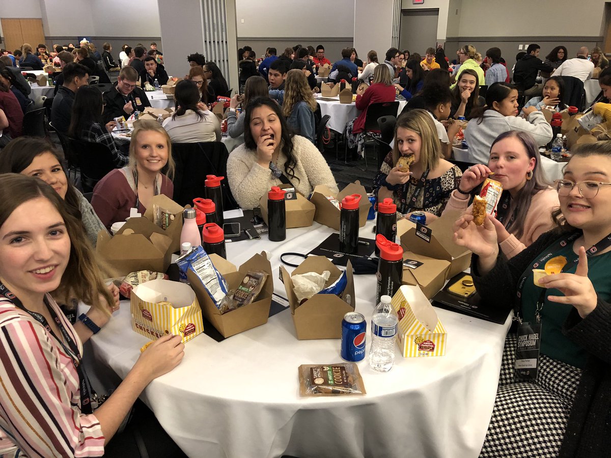 Mr_Beiriger's tweet photo. Breakout sessions included topics on public health, national security, environmental security, genocide and human trafficking, as well as law and political participation. Some of us sampled alternative food sources... crickets are yummy! @jsutfin @UNOmaha @m_south_hs https://t.co/NSw27DWNqX