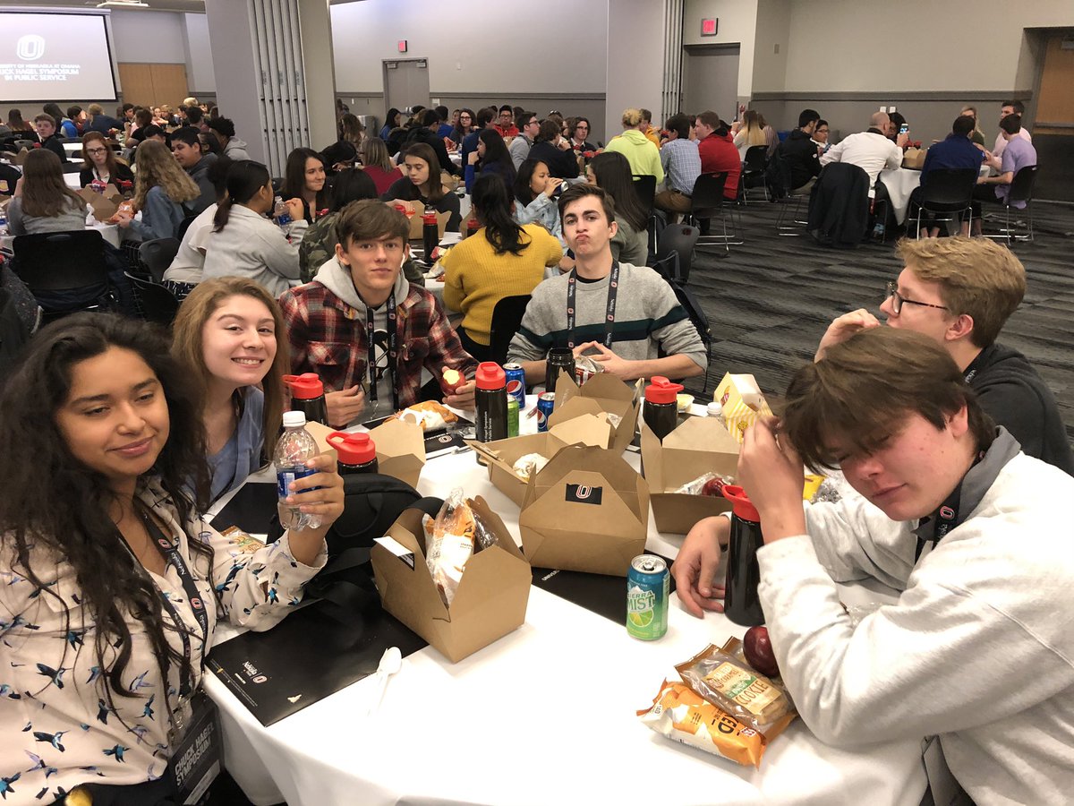 Mr_Beiriger's tweet photo. Breakout sessions included topics on public health, national security, environmental security, genocide and human trafficking, as well as law and political participation. Some of us sampled alternative food sources... crickets are yummy! @jsutfin @UNOmaha @m_south_hs https://t.co/NSw27DWNqX