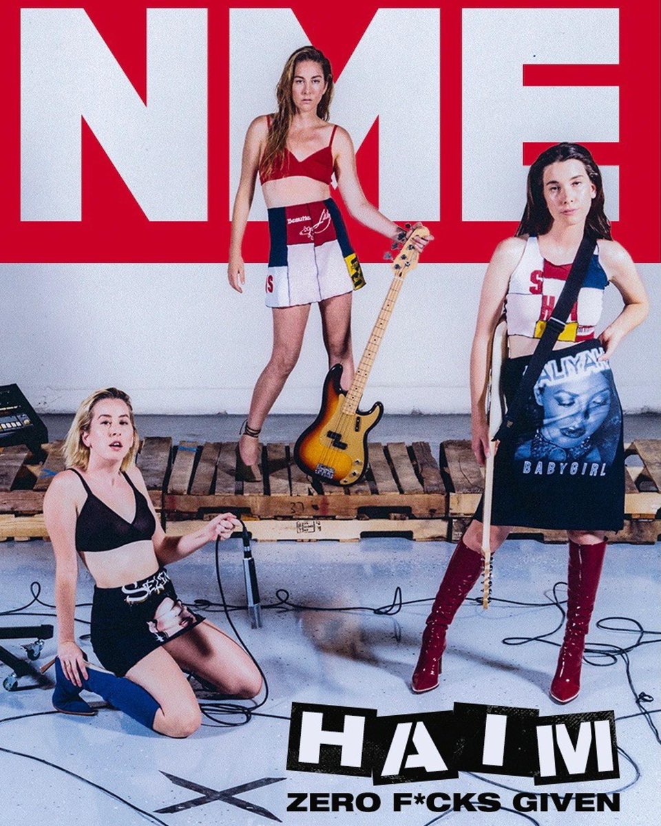 HAIMtheband's tweet photo. but did u hear that we give zero fucks? thanks @NME https://t.co/Byx6w9RnyT
