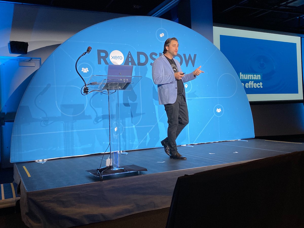 Xero's tweet photo. “Our role at Xero, and your role as an advisor, is to remove as many obstacles as possible for a #smallbusiness so they can succeed" 🚀 -@RafaelSkovron #XeroRoadshow https://t.co/8jsd4MCUqZ
