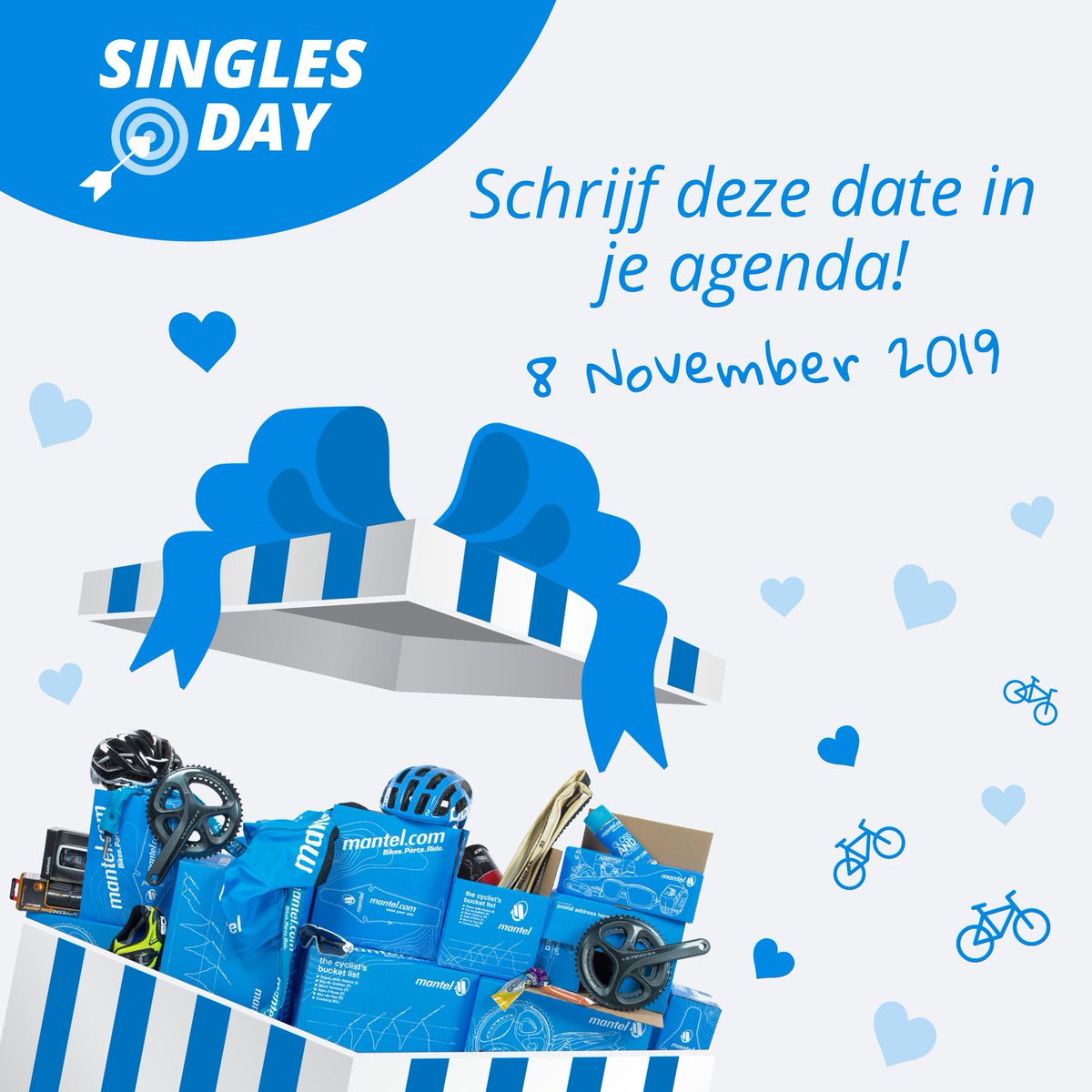 Singles Day is coming! Het perfecte moment om jezelf te verwennen met fietsspullen. Want dan vind je bij ons aanbiedingen om verliefd op te worden! 😍
Save the date: vanaf vrijdag 8 november - Singles Day!
buff.ly/2qkDB46