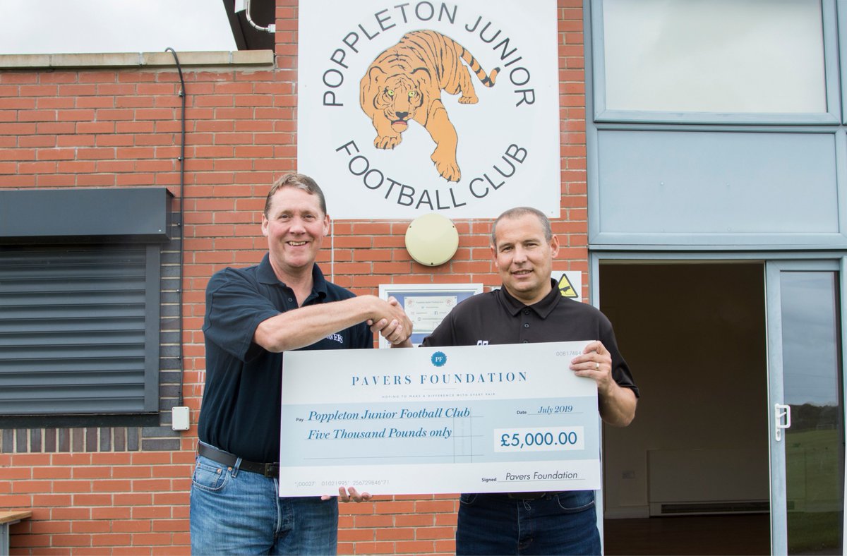 ⚽️ <a href="/PoppletonJFC/">Poppleton JFC</a>​ scores a donation of £5,000 ⚽️ 
We recently donated £5,000 to Poppleton Junior Football Club (PJFC) to help fund refurbishments to the club's kitchen area. Click the below to find out more 👇 #community #charity #football 
ow.ly/E5JV50wZpVh