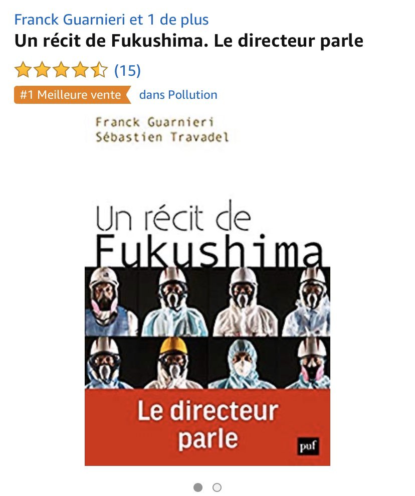 Notre ouvrage « Un récit de Fukushima » aux PUF poursuit son chemin. Il se vend bien. Et c’est tant mieux ! amazon.fr/récit-Fukushim…