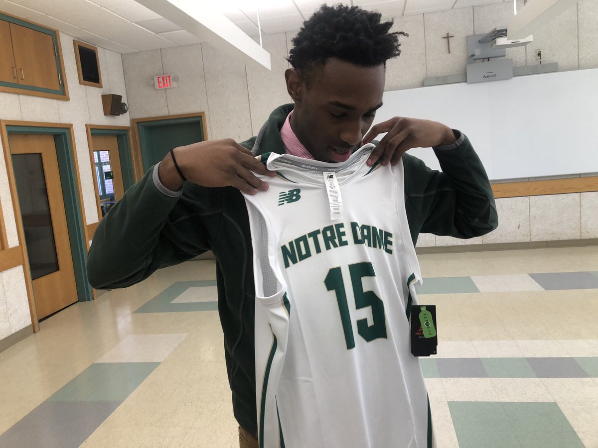 NDWHAthletics's tweet photo. PGBK: Let’s just say our first year PG hoopsters got a pleasant surprise today from @CoachNDWH #uniformhandoutday #sneakersandwarmuphoodiestoo #itsalmostgametime #weareND https://t.co/H39RORek40