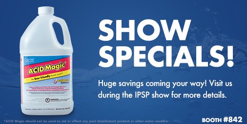 AcidMagicUSA's tweet image. Don’t forget to put ACID Magic on your list of booths to visit at the @PoolSpaPatio Expo! #IPSP2019 #ACIDMagic