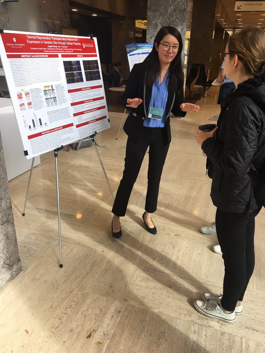 HankVu18's tweet photo. Great job by the Lee Lab undergraduate students, Veronica Kalwajtys and Angela Zhang, with their poster presentations about their summer research @ @NDscience Cos-Furf and @ND_CUSE Learning Showcase! During the school year, they are mentored by the super Dr. @pmanpanch! @NDBios https://t.co/3lU7gPieF8