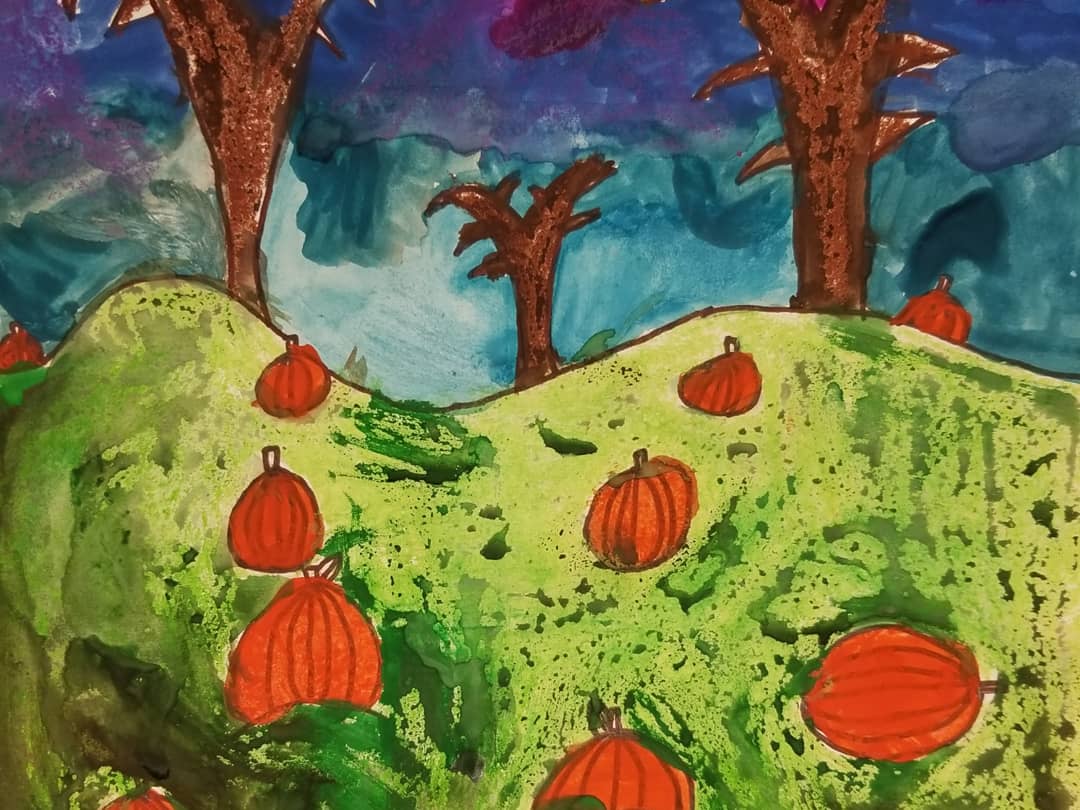 MsGallagherWES's tweet photo. 3rd grade artists at WES created mixed media pumpkin patches for fall! #wayne #wesart #fall #landscapepainting #fallart #artmatters #arted #artmatters #wes #art #pumpkins #fallart #rtsd #landscape #painting #realism https://t.co/uGIAxFI6zM