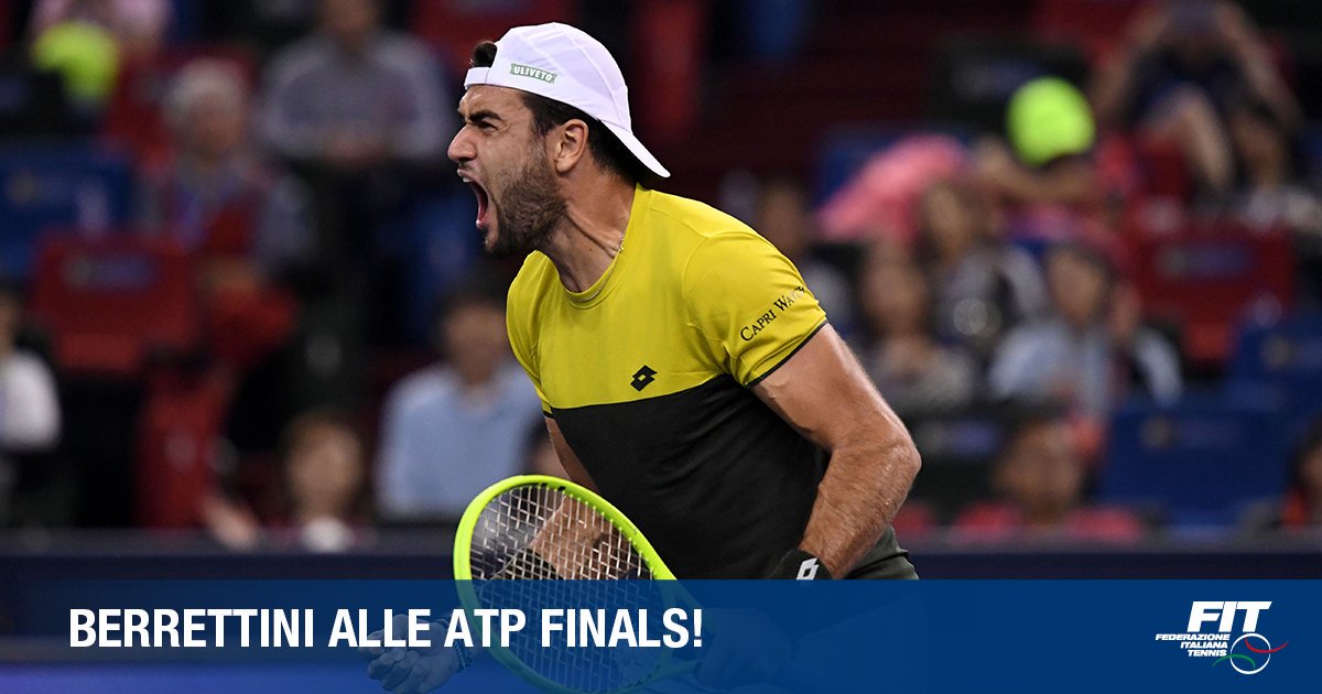 federtennis's tweet photo. 🎆Un giorno indimenticabile!����

Matteo #Berrettini si qualifica per le #ATPFinals! 😍
Londra ci aspetta!

#stayFIT #tennis https://t.co/NDmHkEB69T
