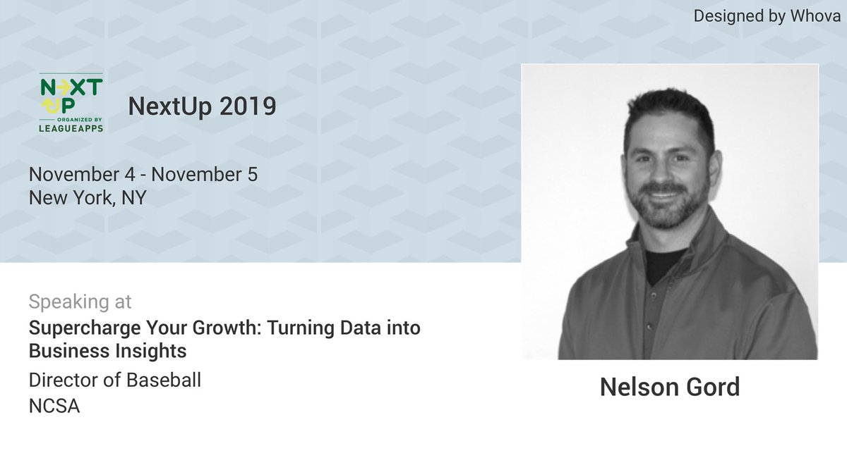 NelsonGord's tweet photo. Only a couple more days until I get to join some of the brightest and best minds in the sports industry at the @leagueapps #NextUp conference!

Join me on Tuesday for our session on turning data into business insights! https://t.co/GgyphA9PpB