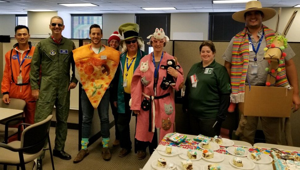 CovestroBaytown's tweet photo. It was a #colorful Halloween in our #MDI500 Program engineering office @KBRincorporated yesterday with costumes and birthday cake, followed by more #courageous employees signing the project banner to show their commitment to this largest investment in company history! https://t.co/ypsVzaZ9GH