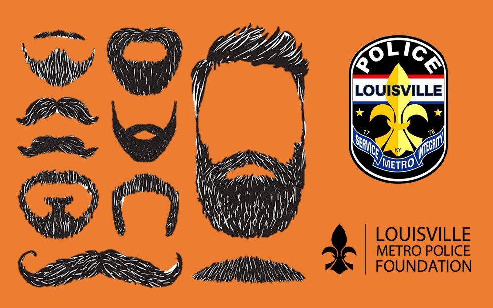 LMPD's tweet photo. #FuzzForTheFoundation is here. The razors are stored for the month. We're assisting the Louisville Metro Police Foundation to raise money for our "Officer in Distress Fund". https://t.co/5jph0f1tRE  #LMPD https://t.co/LXezgdgRVh