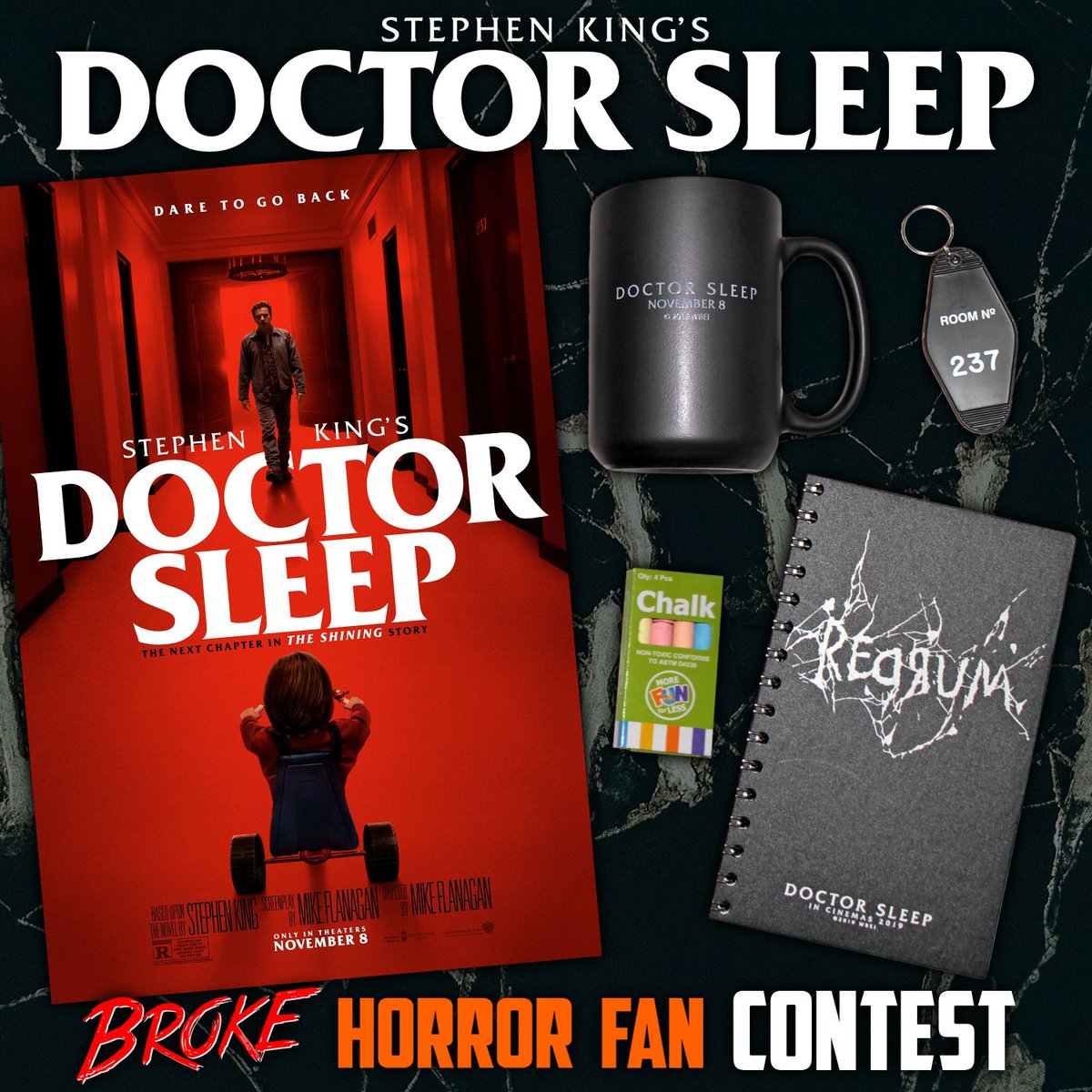 brokehorrorfan's tweet photo. Follow @brokehorrorfan and retweet this to be entered to win a #DoctorSleepMovie prize pack!

Details &amp; more chances to win: https://t.co/Lo0huna6yP https://t.co/s9aiVDV1nO