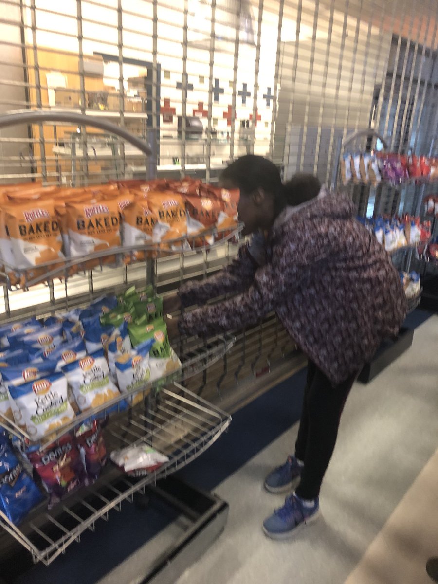 FpsTransition's tweet photo. Every morning our students stock drinks and chips and package cookies in the NHS Cafeteria to develop vocational skills, @NHSACCESSatWork has some hard workers! https://t.co/yW8nCplWce