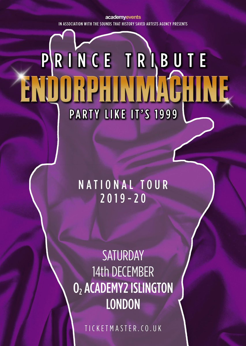 Our friends <a href="/PrinceTrib/">Prince Tribute Endorphinmachine</a> #Endorphinmachine will be performing in #London @O2Islington Saturday 14th December 2019 

Tickets bit.ly/36pPKZh 

Facebook Event Page facebook.com/events/2224737… 

#Prince #Prince4Ever #PrinceMusic #Music #LiveMusic