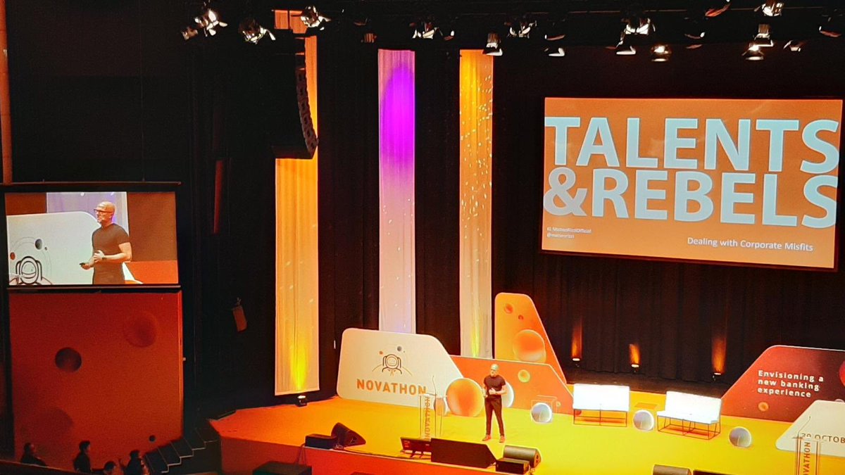 matteorizzi's tweet photo. It was an amazing experience being on the #Novathon stage presenting my book โTalents And Rebels: Dealing With Corporate Misfits.โ Really great to have people who connected with the message. #Novathon #TalentsAndRebels #TalentsAndRebelsTheBook https://t.co/Lhq41kpvkn