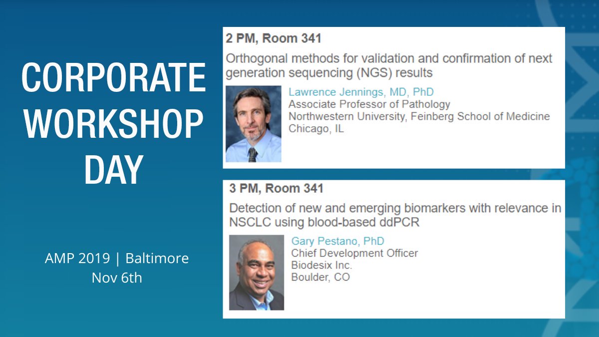 BioRadLifeSci's tweet photo. Heading to #AMPath19? Stop by our corporate workshop events and hear what's new in Droplet Digital PCR.  #ddPCR https://t.co/qkI3VNvDrM https://t.co/r3l3kDIadi