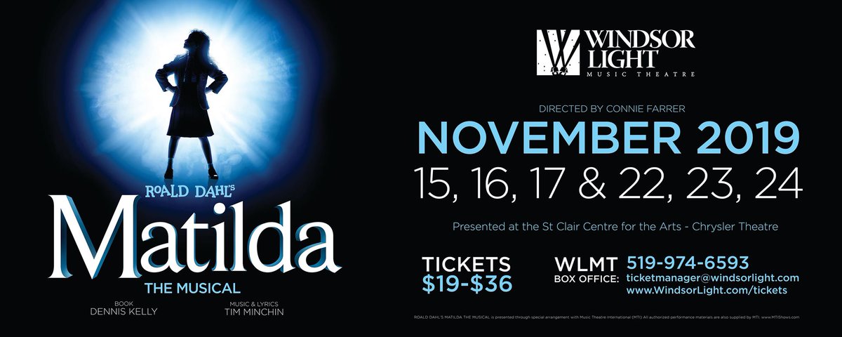 Opening night of #wlmtMatilda at the <a href="/ChryslerTheatre/">Chrysler Theatre</a> is only two weeks away! Do you have your tickets yet? Get them while you still can by calling our box office at 519-974-6593 or visiting chryslertheatre.com #YQG #theatre