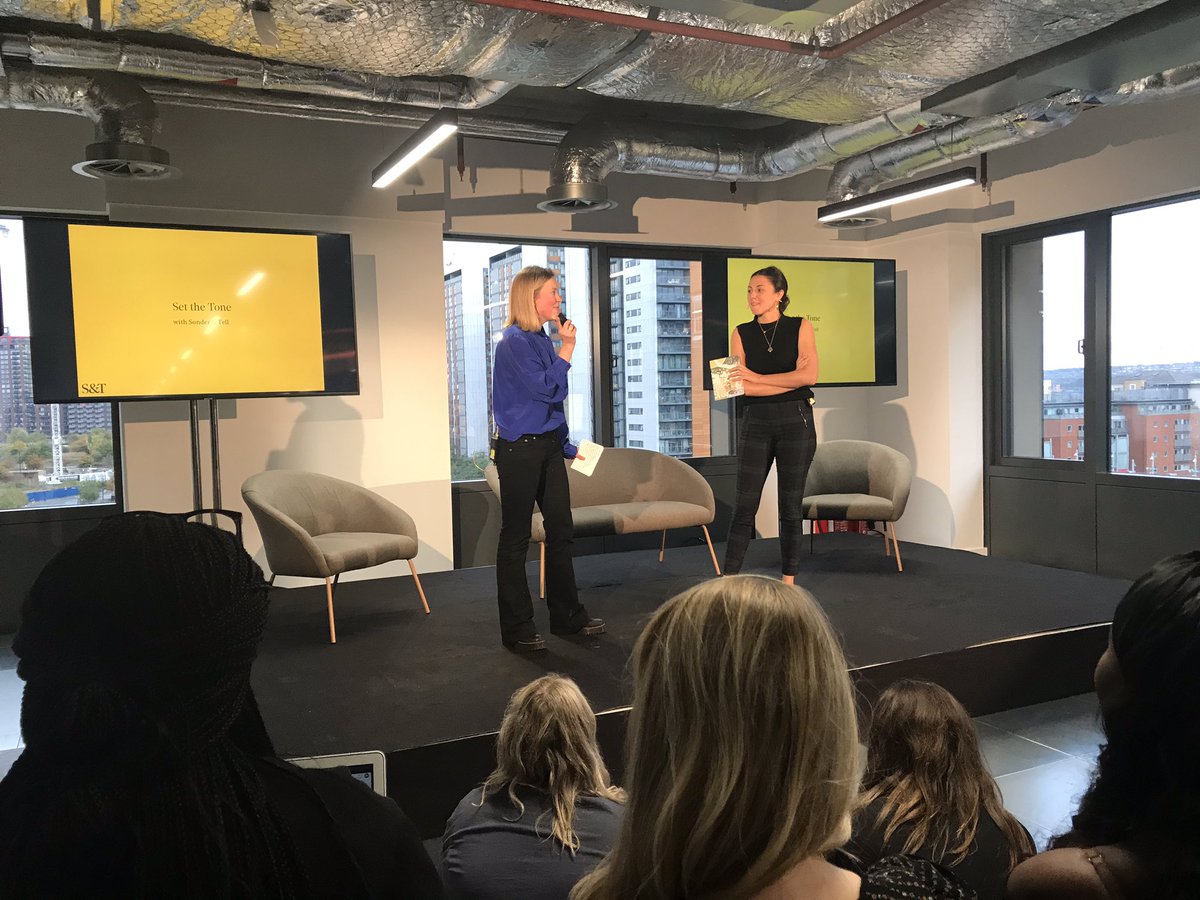 RepublicLDN's tweet photo. Next up is a session on how to nail your brand’s tone of voice with @KKateHamilton @Emames7 of Sonder &amp; Tell at #CourierLive #RepublicLDN https://t.co/un2UqM6l2u