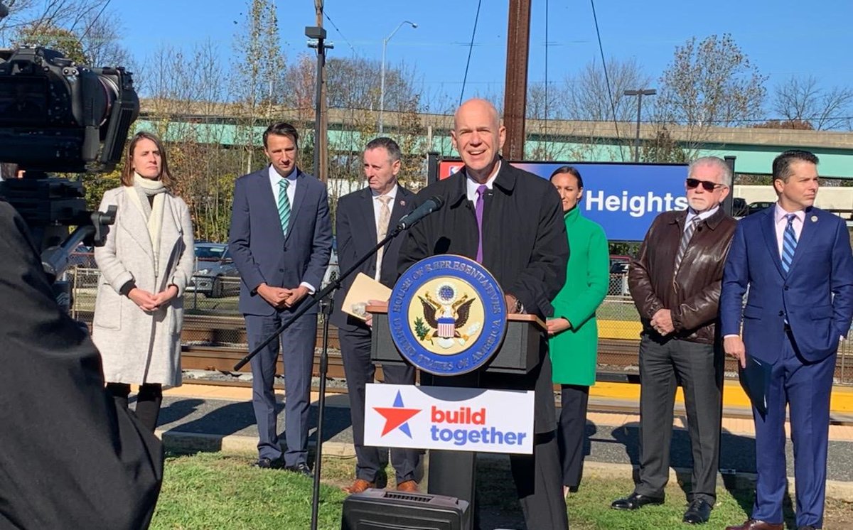 SEPTANews's tweet photo. "#Act89 has demonstrated how investment in #transportation is a down payment on PA's future"-#SEPTA's GM Jeffrey D. Knueppel (pictured) @RepBrendanBoyle @RepBrianFitz @BuildTogether_ call for a bold national #infrastructure #investment #BuildTogether #CornwellsHeightsStation https://t.co/6fRnMfh6F2