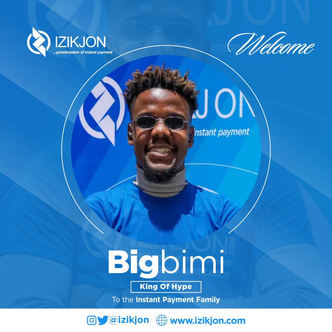 'King of hype' @bigbimi as he's popularly known, becomes @izikjon 's first brand Ambassador.

Izikjon services is a registered cryptocurrency company that offers exchange of Bitcoin and gift cards to instant cash.
 #IzikjonAmbassador_bigbimi