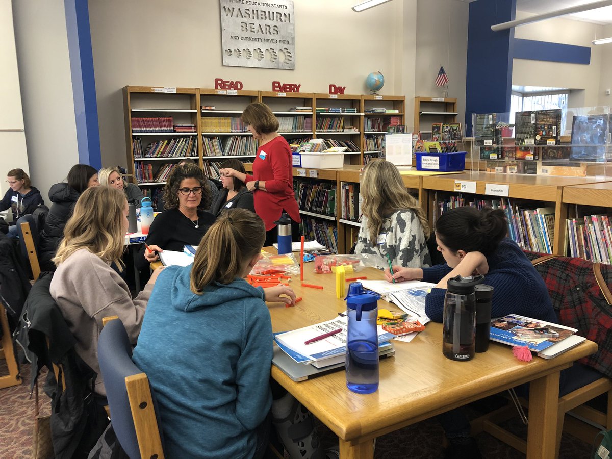 enculturation6's tweet photo. First grade teachers actively  engaged with @Math_Solutions to work through Math Workshop stations.  @District271 @sstanfill62 #inspiremathculture https://t.co/jSVk15igmk
