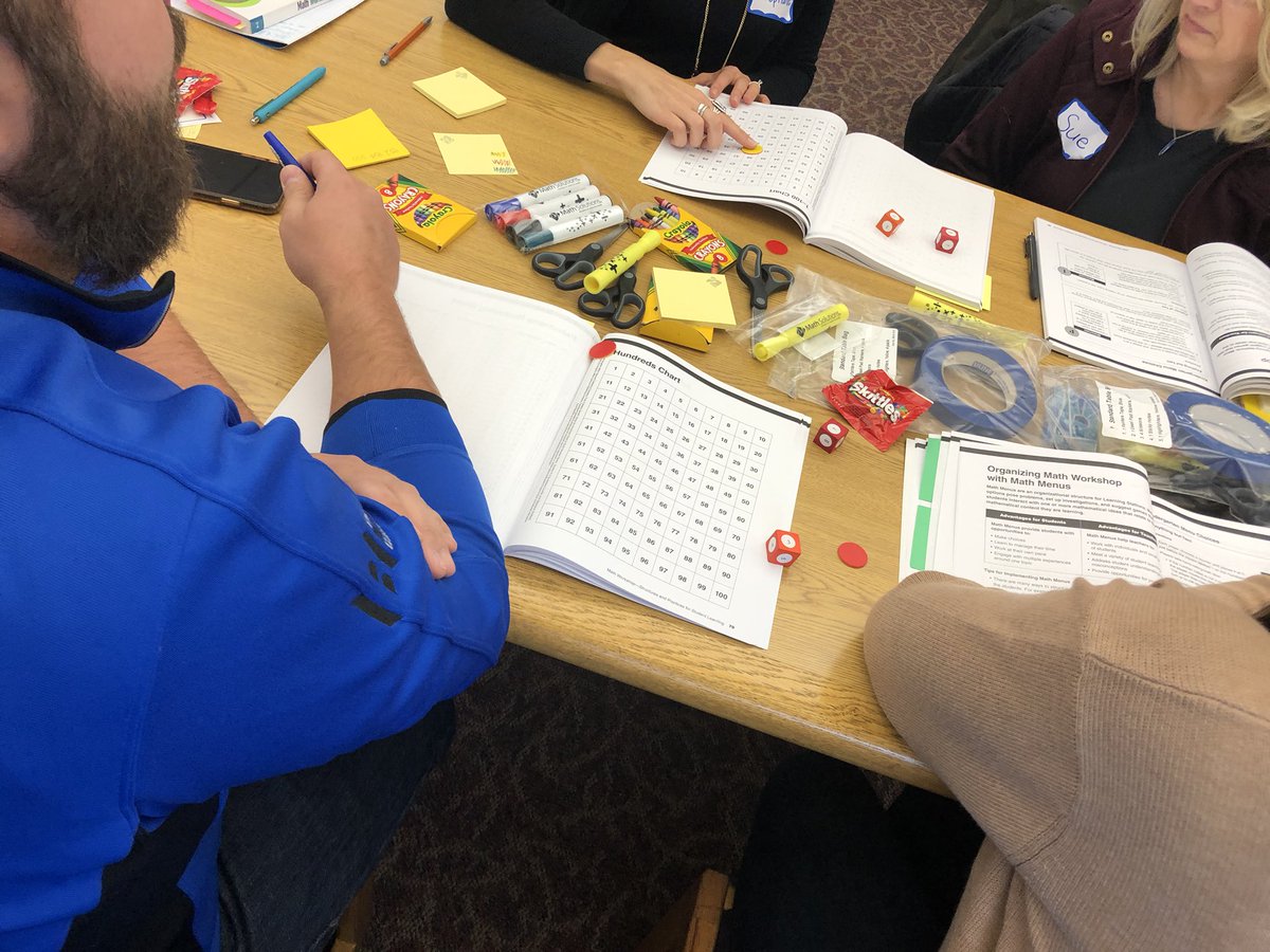 enculturation6's tweet photo. First grade teachers actively  engaged with @Math_Solutions to work through Math Workshop stations.  @District271 @sstanfill62 #inspiremathculture https://t.co/jSVk15igmk