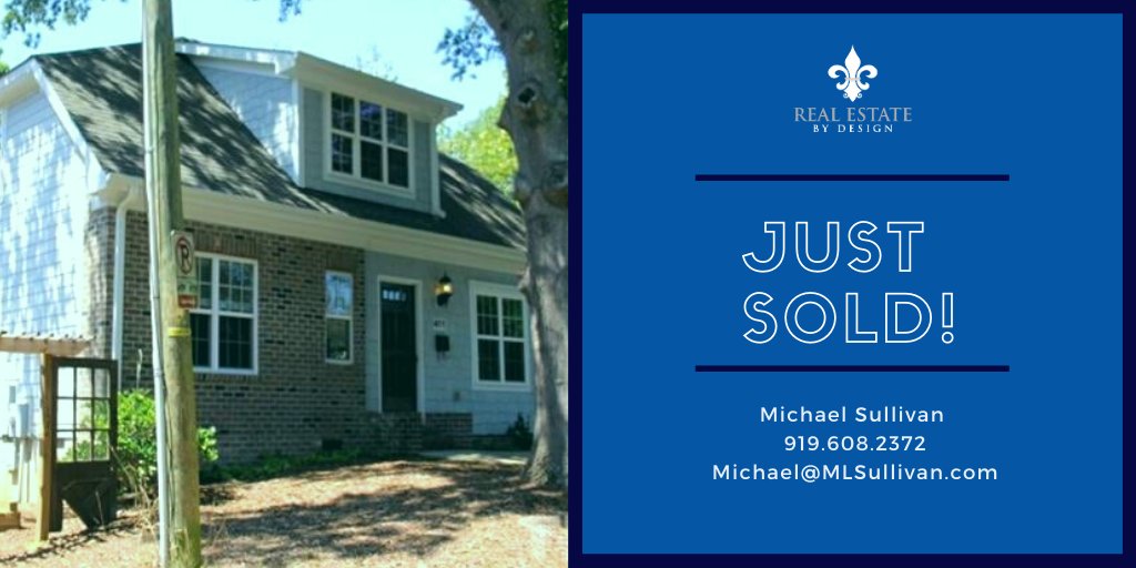 RealEstateDsgn's tweet photo. ๐กJUST SOLD! Michael L. Sullivan - Real Estate By Design has some happy sellers in Chapel Hill! Their home sold quickly and smoothly! Thinking about selling? Find out what your home is worth ๐ https://t.co/CpE2b69yxt
#RealEstateByDesign #ChapelHillRealEstate #TriangleRealEstate https://t.co/FlxoFnTsUg