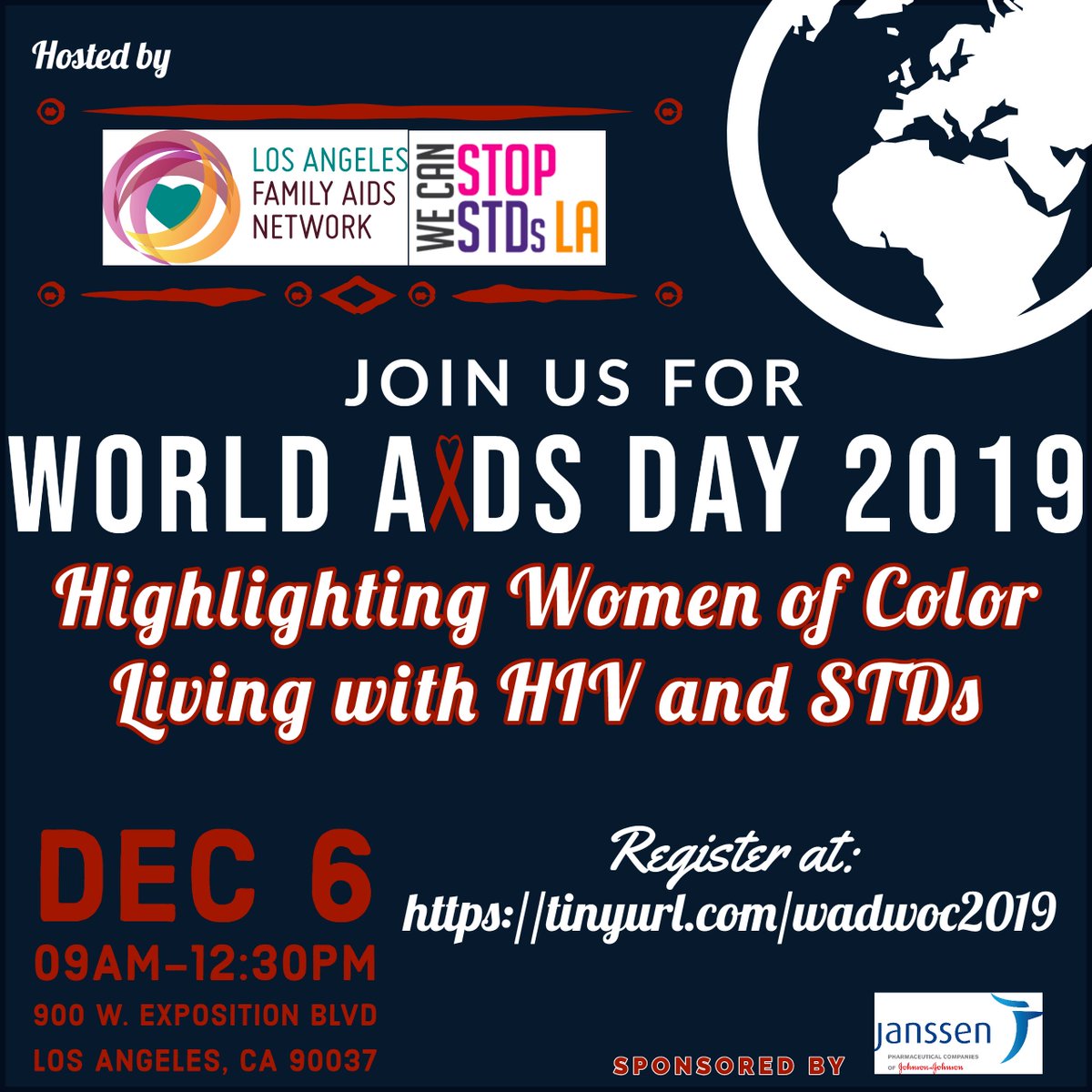 Harawa_PhD's tweet photo. Upcoming World AIDS Day event in Los Angeles:
Space is limited, so register today! https://t.co/kA8KdhSiQm https://t.co/0WdwLCuNjp