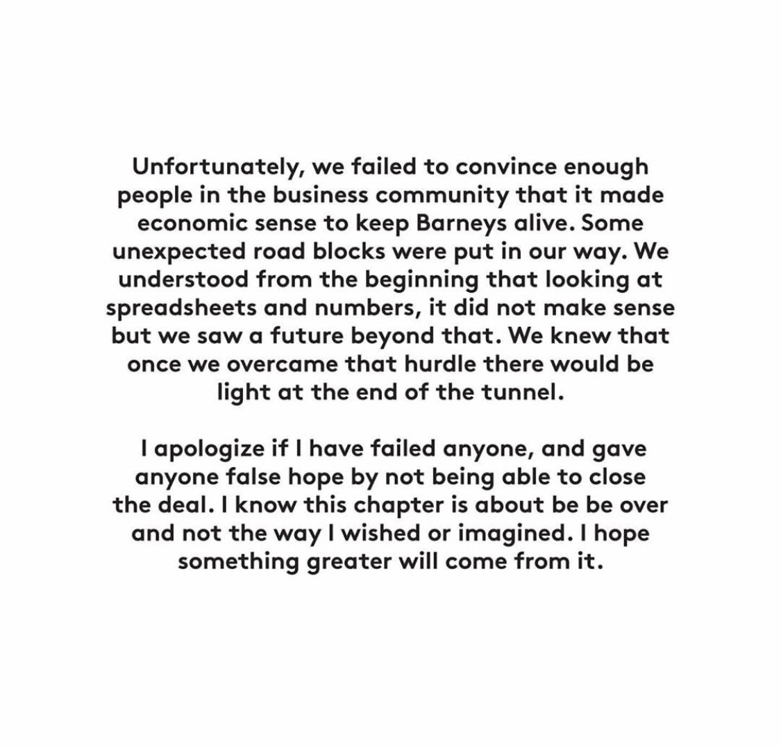 SaveBarneys's tweet photo. Dear Family, https://t.co/B2yTlm4GhH
