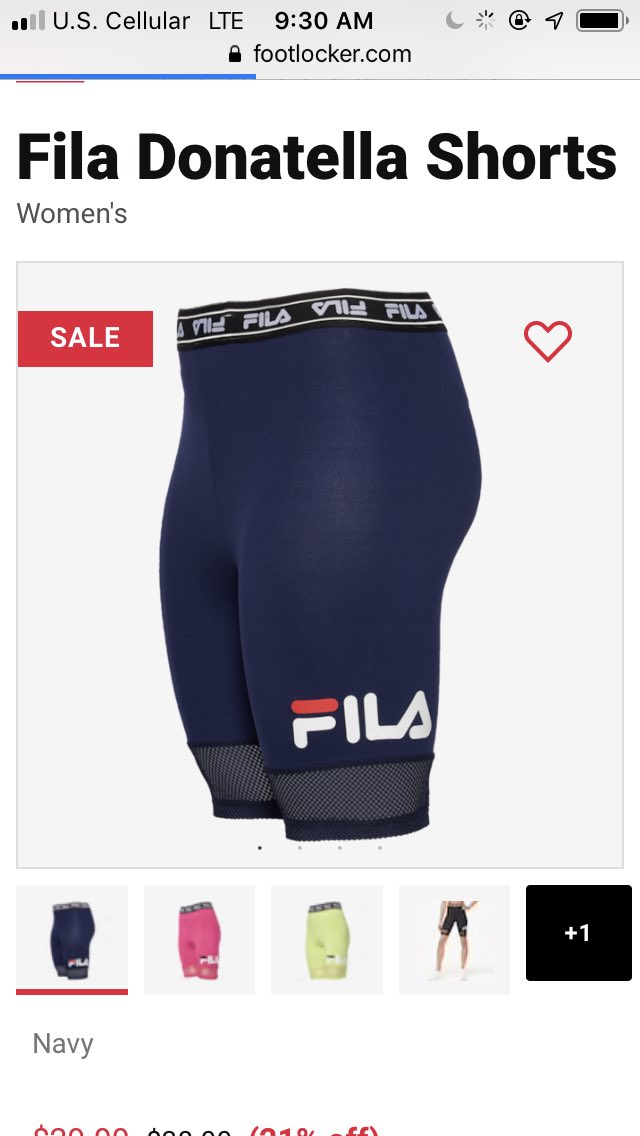fila donatella biker shorts