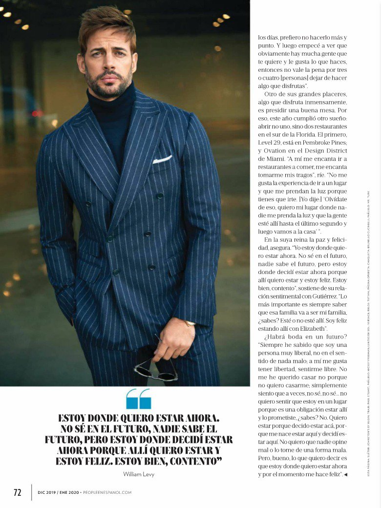 jakpsilva29's tweet photo. William Levy @willylevy29 para “People en Espanol” @peopleenespanol 

“...estoy donde decidí estar ahora, porque allí quiero estar y estoy feliz, estoy bien, contento”. https://t.co/wnAMzWUaOW