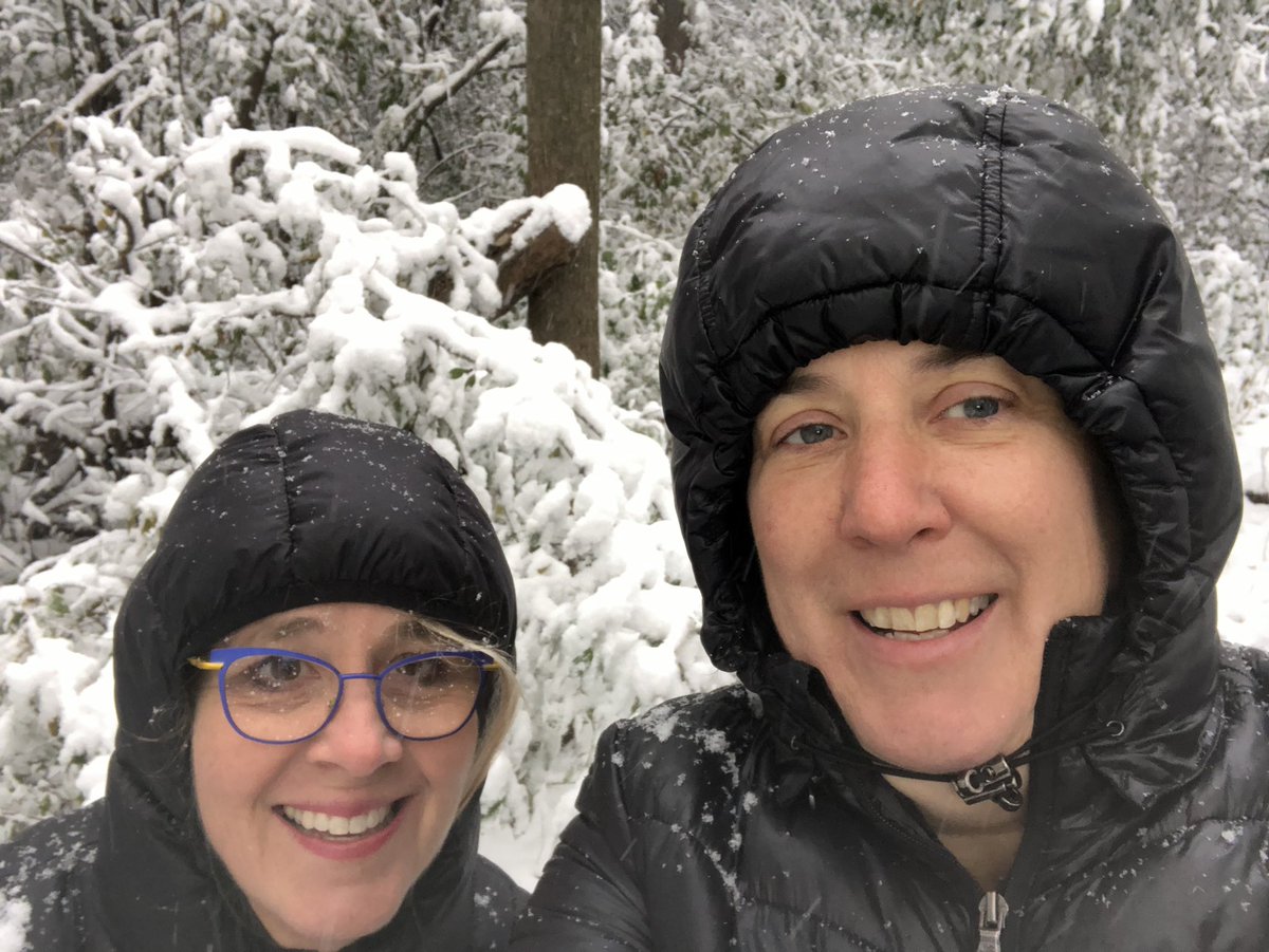 LessilaLaura's tweet photo. What a great way to start our PD day with a mindfulness hike in the Summit View woods. #Mindfulness @SdwView @cbrooksabc @MrSheskeyReads https://t.co/w25jcEVz0W