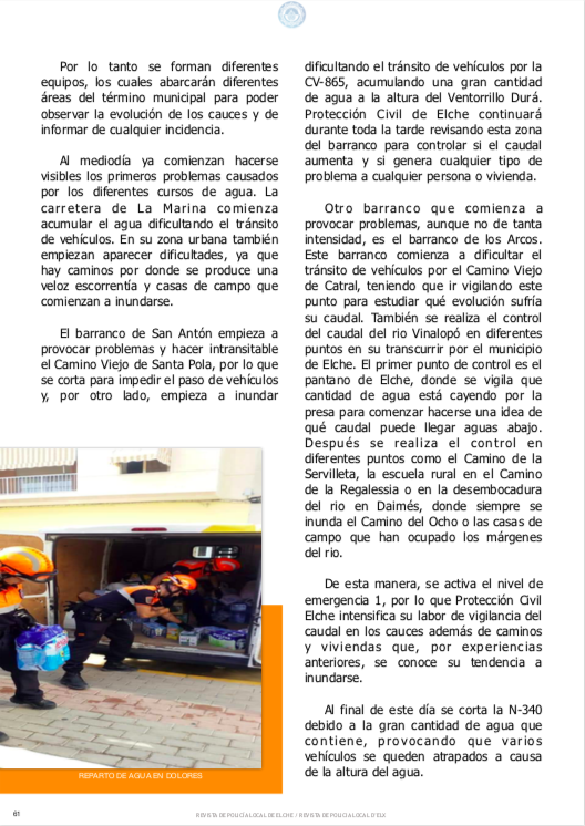 policiaelche's tweet photo. ¿Por qué son importantes los voluntarios de #ProtecciónCivil? Por estar ahí cuando se les necesita. Este artículo de @Prote_Elche pone en valor su trabajo.
#RevistaPLE
• https://t.co/hlJEOSmXMP
Ediciones anteriores:
• https://t.co/y6rO9QKd7Q https://t.co/n4QaB440R2
