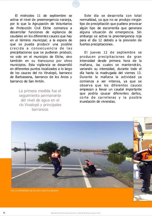 policiaelche's tweet photo. ¿Por qué son importantes los voluntarios de #ProtecciónCivil? Por estar ahí cuando se les necesita. Este artículo de @Prote_Elche pone en valor su trabajo.
#RevistaPLE
• https://t.co/hlJEOSmXMP
Ediciones anteriores:
• https://t.co/y6rO9QKd7Q https://t.co/n4QaB440R2