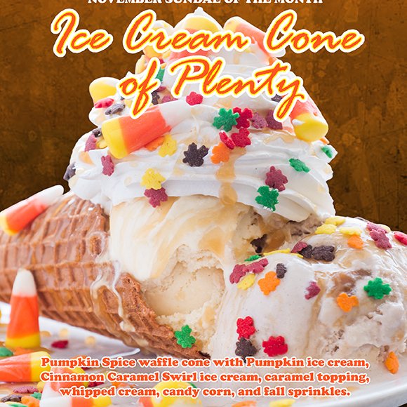 UConnDairyBar's tweet photo. Who else is excited to see the sun out?! And it's Friday! Come celebrate with our November sundae!! #uconndairybar #awardwinning #uconn #uconneats #uconnnation #cowtocone #CTicecream #icecream #cteats #visitct #ctfood #connecticut #fallflavors #fallvibes #homemade #wafflecones https://t.co/NDQtCkPoik