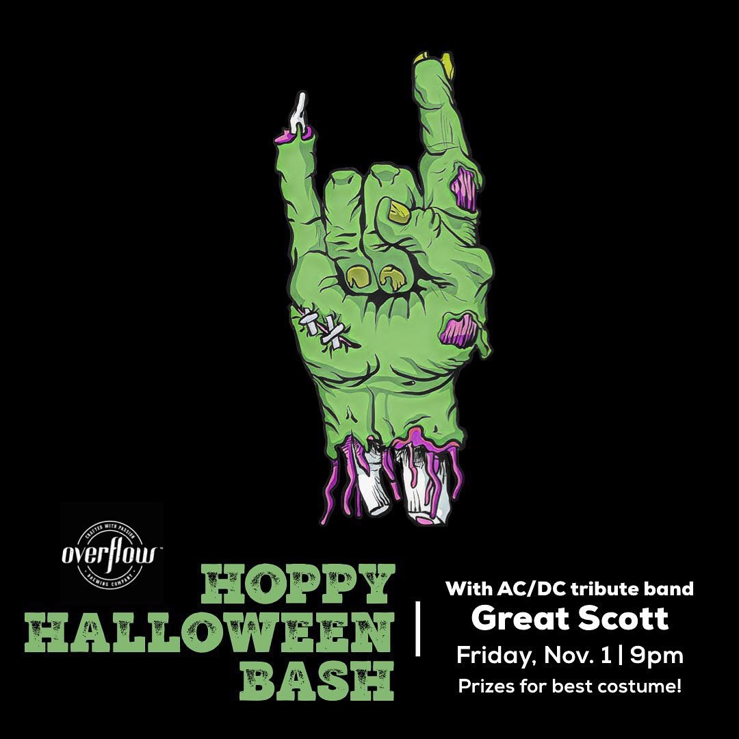 GreatScottRNR's tweet photo. TONIGHT... we’re taking over the Taproom at @overflowbrewing and bringing you all to HELL with us!! The iconic #HighwayToHell album played front to back... let’s keep this #Halloween party going. Dress up, Drink up & “Set the world on Fire!! Get it Hot.”
#25yearsofgreatscott 🤘🎃 https://t.co/ZcSBNhdcHR