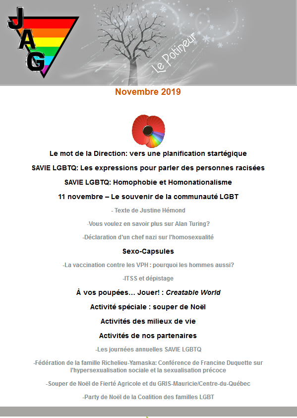 lejagorg's tweet photo. L'infolettre «Le Potineur» de novembre est en ligne. Bonne lecture!
https://t.co/UUcsuj2PKw~~ https://t.co/kD9w5ZJBJC