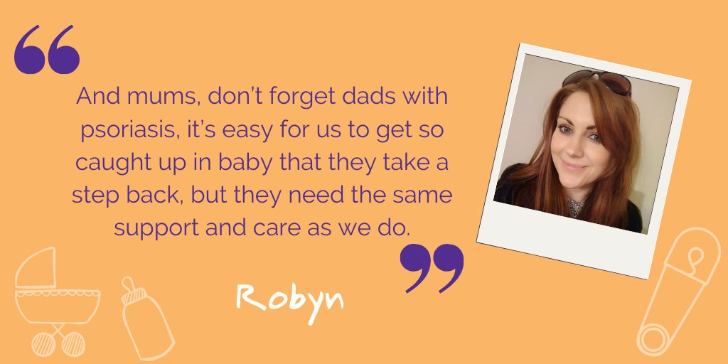 PsoriasisUK's tweet photo. It can sometimes be easy to forget that the stresses of family life can affect dads too, and so it is important for new dads with psoriasis to also feel supported by their partner to take care of their skin. 💜 #PAW19 #TreatingForTwo  https://t.co/3wirkb6Gqn https://t.co/5OniTLWWc6