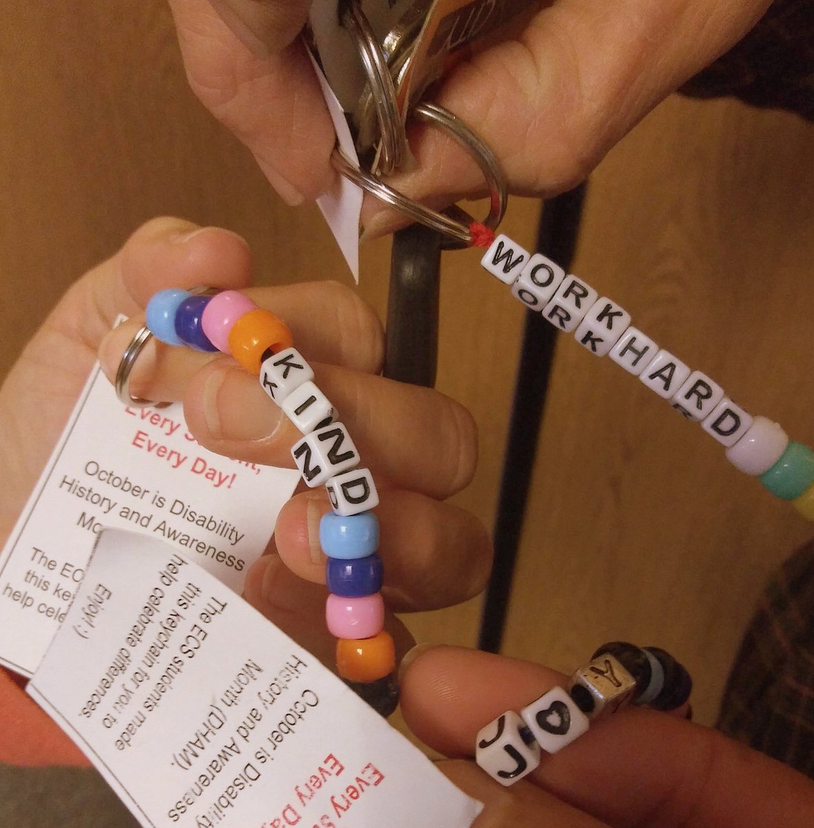 📣YaY🥰Thx for the positive &amp; inspirational #2019DHAM keychains @gradylj &amp; <a href="/Green_Hope_High/">Green Hope High</a> students!👏Because of your CREATIVITY &amp; KINDNESS, I've added some "J♥️Y" to my keys😎&amp; shared the rest w/<a href="/WCPSS/">Wake County Public School System</a> colleagues👍Thank you! #EveryStudentEveryDay #ALLyearlong