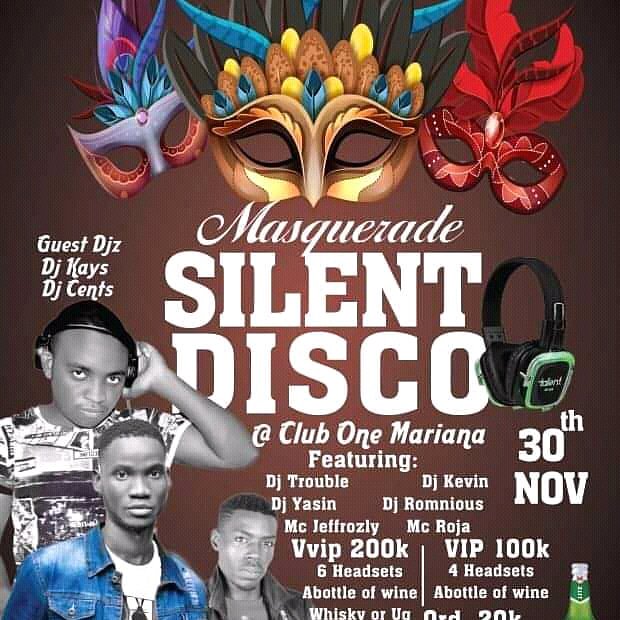 ddjtrouble's tweet photo. #PartyDontStop
Ladies &amp; gentlemen the #SilentDisco 3rd edition is on 30th Nov. 
Tell a friend 2 tel a friend early bird tickets r on sell at 15k, VIP at 100k with 4headsests &amp; Vvip with 6headsets 
#AllWithFreeMasks https://t.co/6ca4E5aeRD